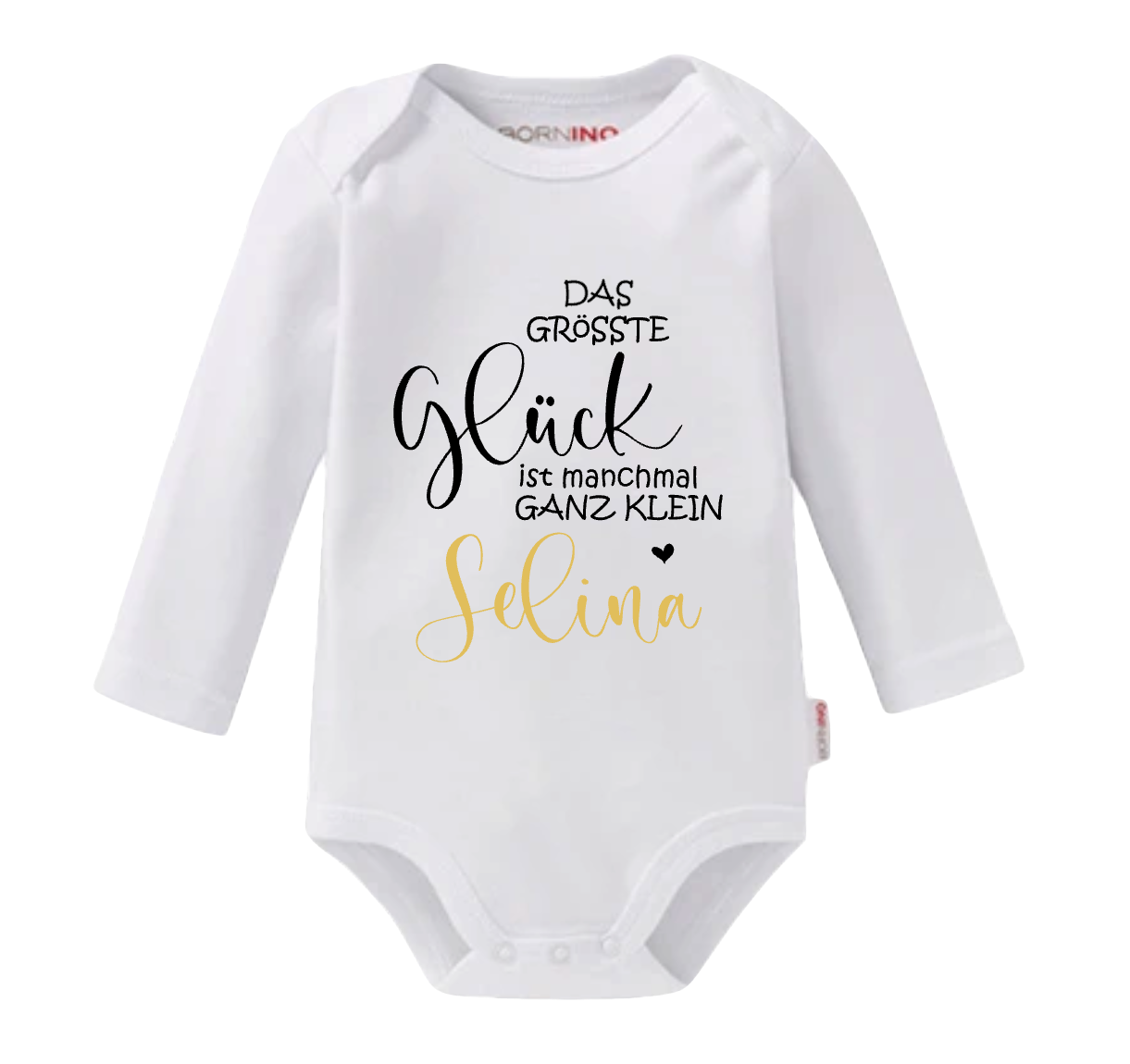 Body "grösstes Glück" bedruckt Baby Bodys Personalisiertes