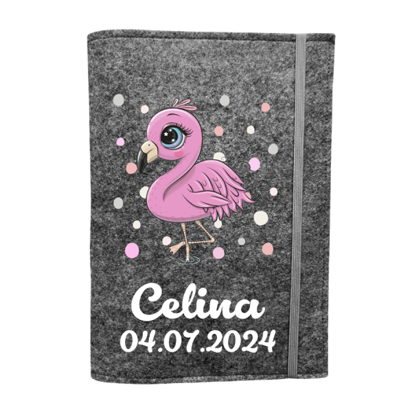 Gesundheitsheft Hülle Flamingo