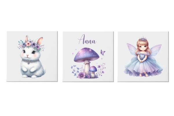 Leinwandbild Fee 3er Set