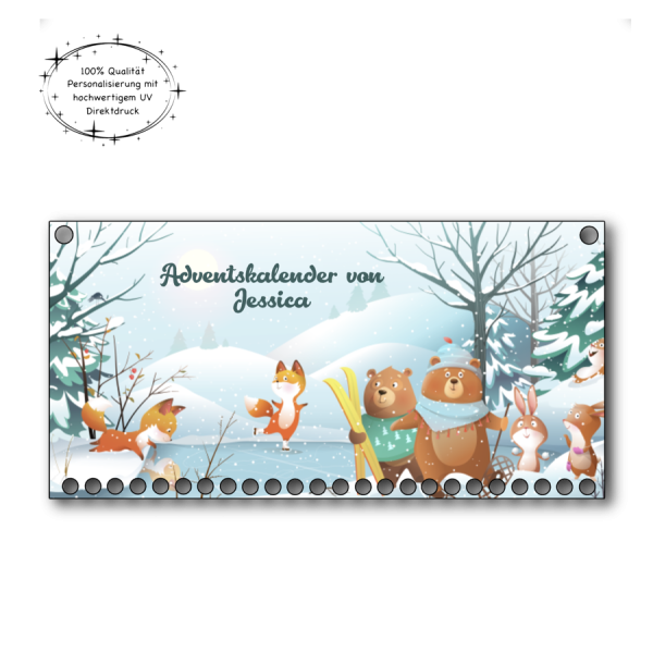 Wandadventskalender Winterwald