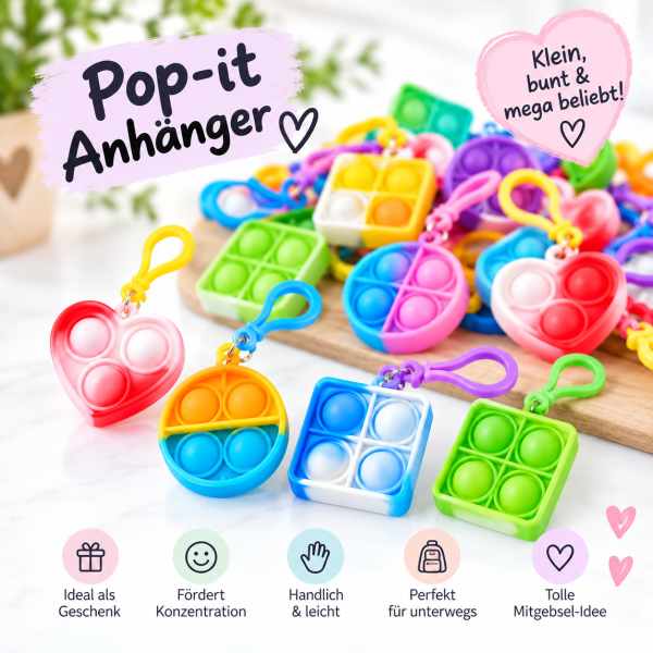 mini Pop it Anhänger