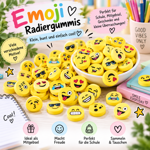 mini Radierer "Smiley"