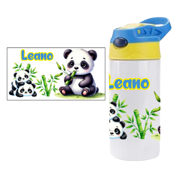 Trinkflasche mit Klickverschluss Panda