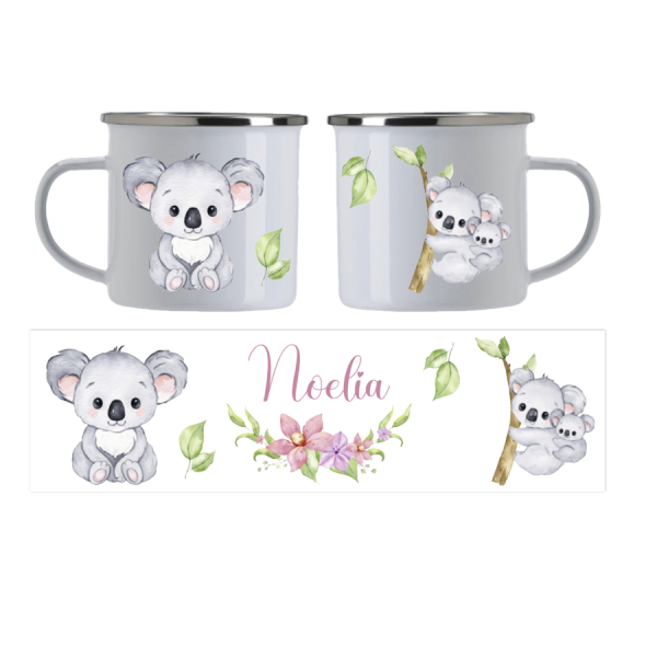 Emaille Tasse Koala