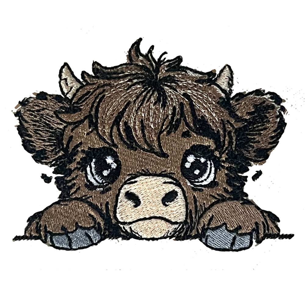 Hochlandrind-Stickmotiv