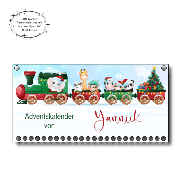 Wandadventskalender Weihnachtszug