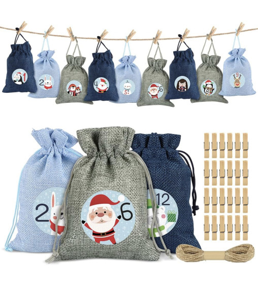 Adventskalender Set blau