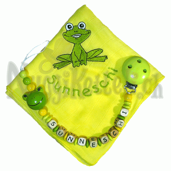 Geschenkset Frosch gelb/grün