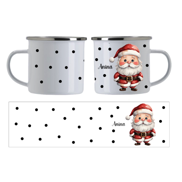 Emaille Tasse Nikolaus