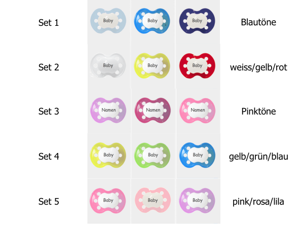 3er Set Nuggis (wie MAM)