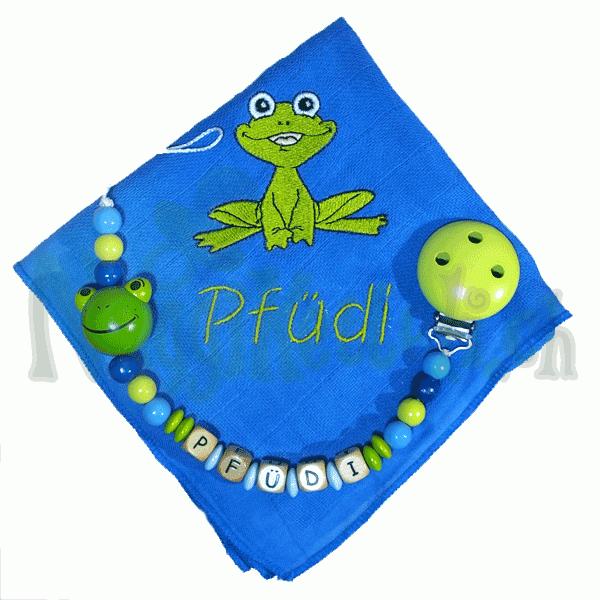 Geschenkset Frosch blau/grün