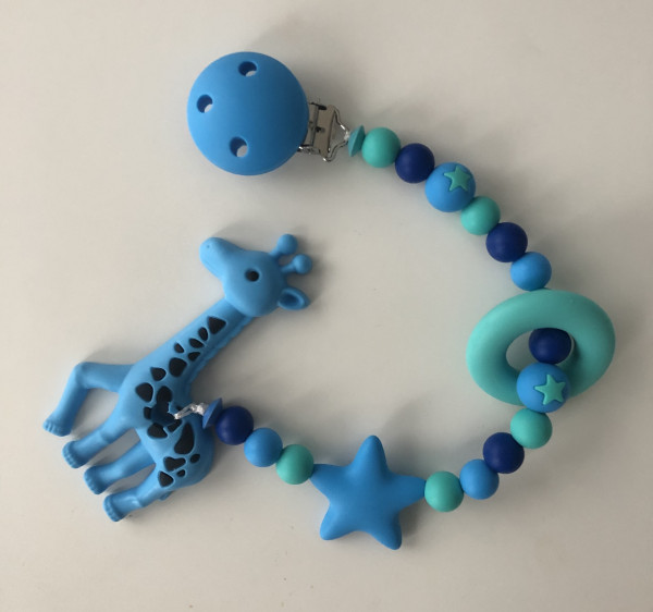 Beisskette Giräffli blau/türkis