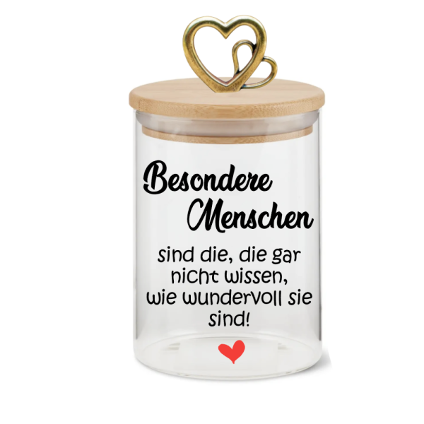 Muttertags-Glas mit Herzen