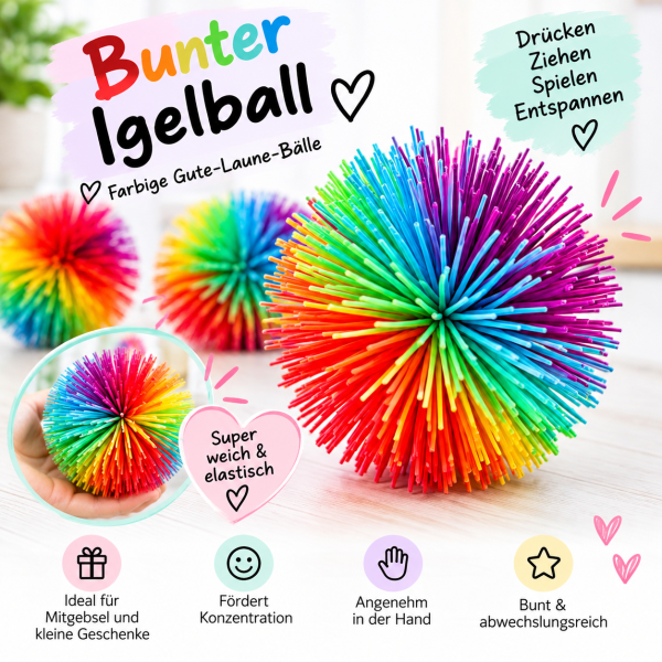 bunter Igel-Ball