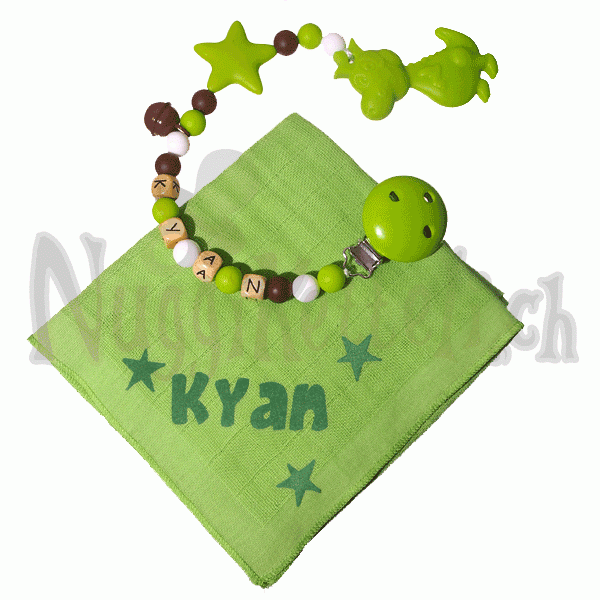 Beisskette/Nuschi Set grün