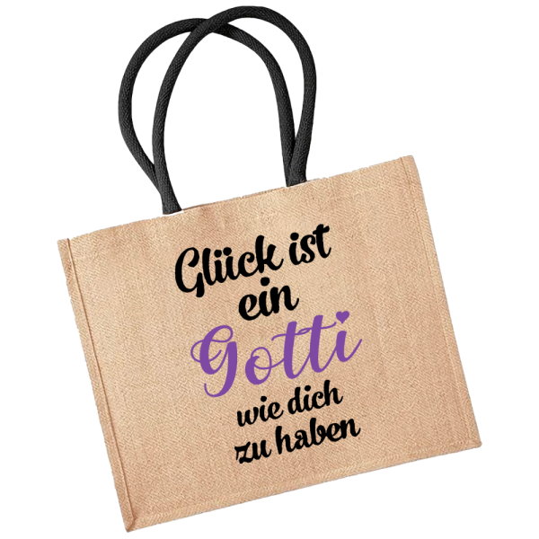 Jute Tasche "Glück"