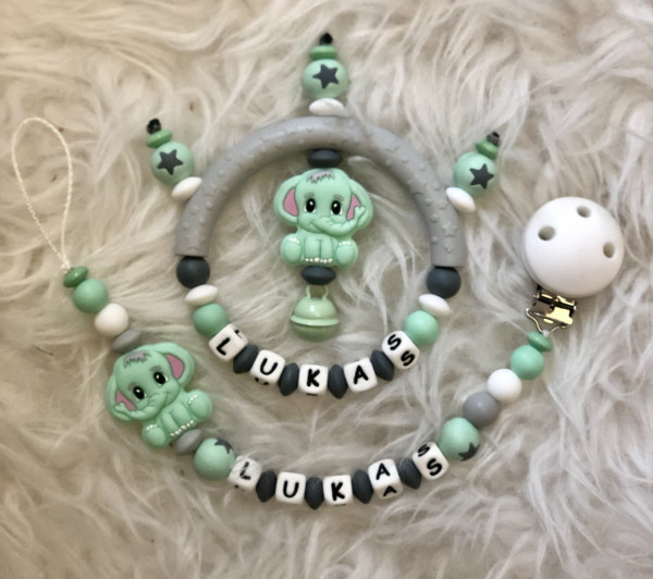 Geschenkset Greifling&Kette Elefant