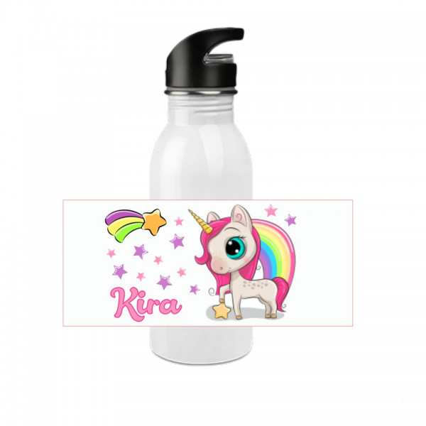 Trinkflasche Einhorn Regenbogen