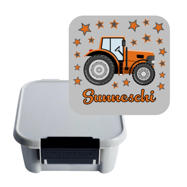 little lunchbox Traktor grau/orange