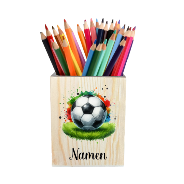 Stiftehalter Fussball bunt