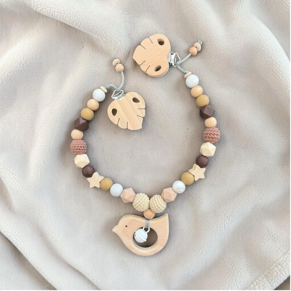 Kinderwagenkette Vögeli beige