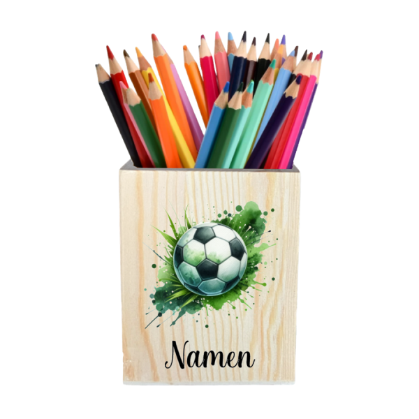 Stiftehalter Fussball grün