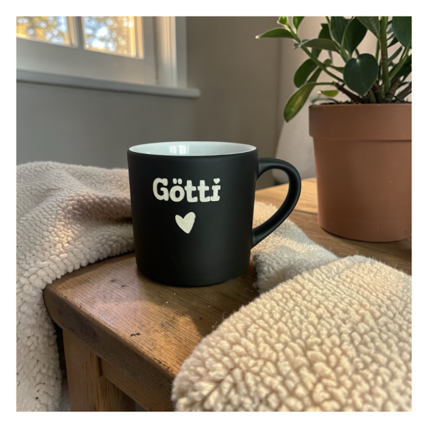 Kaffee/ Espresso Tasse graviert bunt