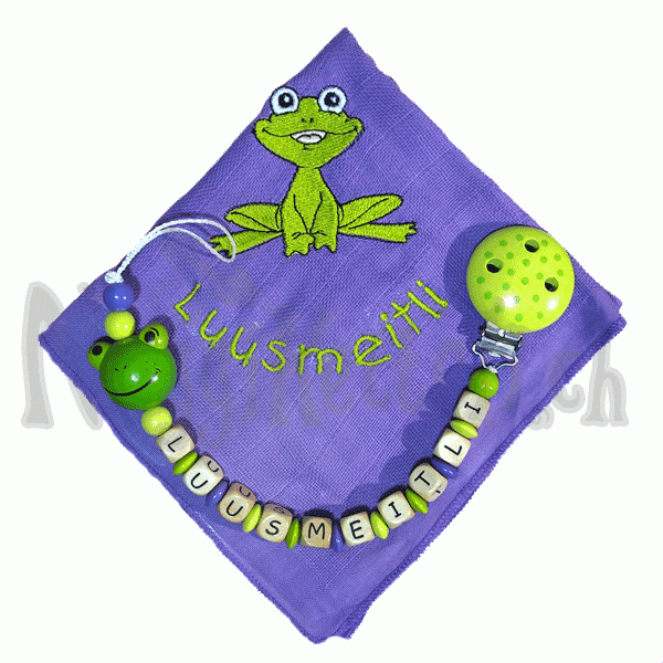 Geschenkset Frosch violet/grün