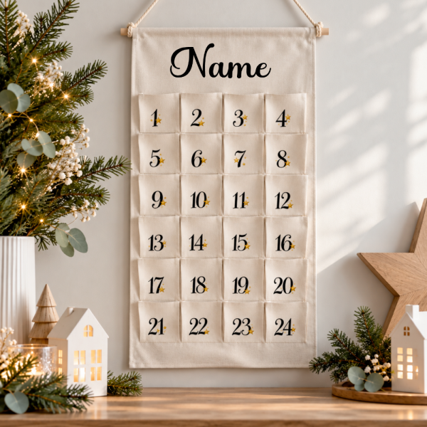 Wandadventskalender mit Namen