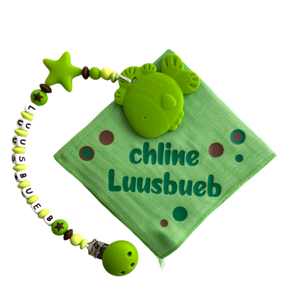 Beisskette/Nuschi Set grün