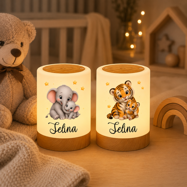 Nachtlicht Tiere mit Sternen (dimmbar)