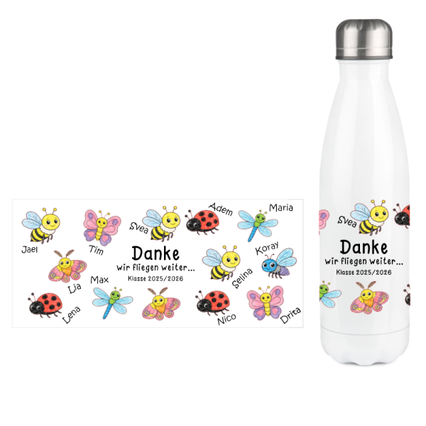 Thermosflasche "Insekten"